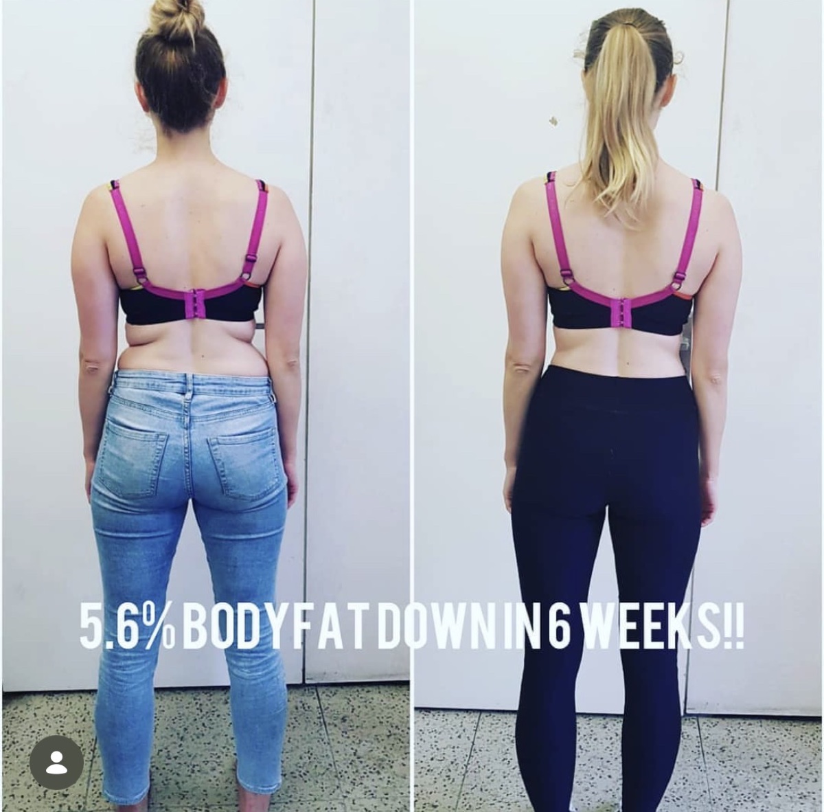 Member before and after: 5.6% body fat down in 6 weeks